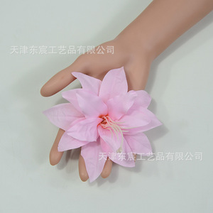 Flor de Lirio Artificial Dongchen Crafts de 13 cm, Flor de Seda para Decoración de Bodas y Hogar, Estilo Pastoral, Material para Tocados - Product Image 2