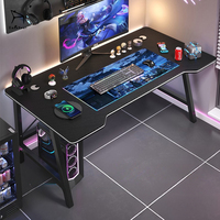 Table de jeu pour ordinateur EaseNeat de haute qualité avec éclairage LED et étagère de rangement