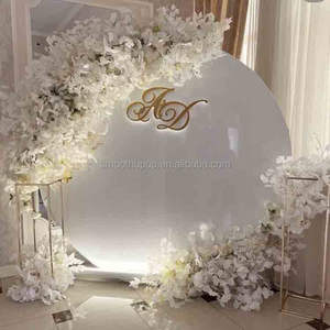 Soporte Redondo para Fondo de Escenario, Pared Circular de Acrílico Blanco para Decoración de Bodas y Eventos, <span class=keywords><strong>Precio</strong></span> de Fábrica - Product Image 2