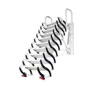 Échelle élévatrice télescopique invisible pliante manuelle moderne Escaliers en acier muraux intérieurs et extérieurs pour villa - Product Image 5