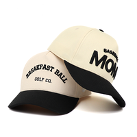 Gorra de Béisbol Premium de Dos Tonos con Bordado 3D en Relieve, Gorra de Béisbol Estructurada de Algodón, Gorra Deportiva Informal para Uso Diario