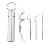 4 Pieces 2 Sizes Metal Portable Toothpick Holder, aluminum alloy Pocket  Toothpick Holder Aluminum Waterproof Case Toothpick Container with Keychain  for Outdoor Picnic and Camping (Silver) - Yahoo Shopping