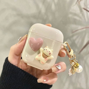 Funda blanca para auriculares con diseño de gato, carcasa suave adecuada para auriculares Ai rpods 1/2/3/Pro, precio barato para Pro 2 - Product Image 6