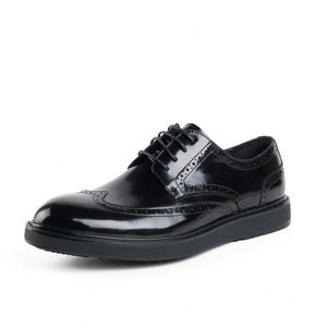Chaussures en cuir pour hommes, style britannique, pour tenue décontractée ou habillée, bottines à franges, mocassins de mariage, rehaussant la taille - Product Image 3
