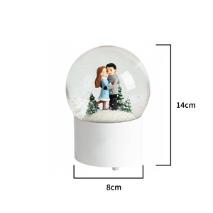 هدايا الزفاف التذكارية المخصصة يمكن صنع كرة الثلج مع الشعارات التي تتميز بالثلج والموسيقى في العالم الثلجي الصغير الداخلي - Product Image 4