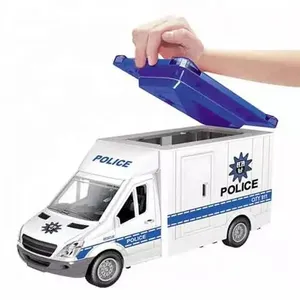 Voiture de police, <span class=keywords><strong>camion</strong></span> de pompiers, ambulance, jouet en plastique électrique, véhicule miniature multifonctionnel 1:14, jouet pour enfant - Product Image 5