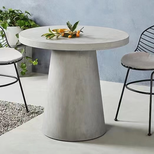 Factory Sales Hoge Sterkte Duurzaam Outdoor Ronde Beton Glasvezel Cement Bijzettafel Voor Huis En Tuin