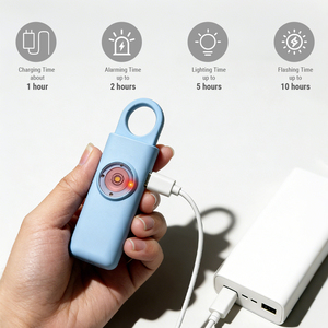 <span class=keywords><strong>Alarma</strong></span> de Seguridad Personal SOS de 130dB, Llavero con <span class=keywords><strong>Alarma</strong></span> de Pánico de Emergencia Recargable con Ubicación GPS para Mujeres, Seguridad en Viajes - Product Image 4