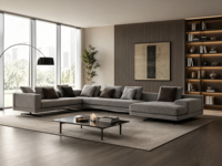 Canapé modulaire en tissu moderne de luxe, taille et couleur personnalisées pour villa, maison, appartement, salon