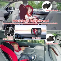 Moniteur de voiture pour bébé Siège auto pour bébé Caméra à grand angle de vue arrière avec vision nocturne pour bébé