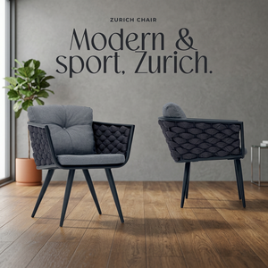 Sillón de Jardín Moderno para Exteriores, Asiento Individual de Ratán Tejido con Cojín para Patio, Villa u Hotel - Product Image 3
