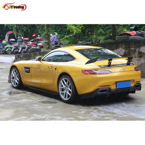 Kit de carrosserie en fibre de carbone de style Renntech Lèvre avant, diffuseur arrière, jupes latérales, <span class=keywords><strong>becquet</strong></span> arrière pour Mercedes Benz AMG GT GTS 2018 - Product Image 4