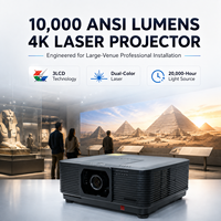 Proyector Láser de Ingeniería de 10000 Lúmenes con Fusión de Bordes, Corrección de 6 Esquinas y Ajuste de Rejilla