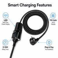 Câble d'extension portable pour chargeur de VE avec prises CCS2 Type2 J1772 pour UE, Inde, AU, Afrique du Sud - Nouveau