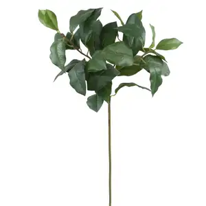 공장 직접 판매 저렴한 가격 플라스틱 인공 식물 가짜 베이 리프 월계수 나무 잎 가지 가정 장식