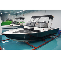 Bateau de pêche à console de 16 pieds, coque en V profond, yacht sportif pour les courses fluviales, le lac, le bar, le jon, entièrement soudé en aluminium