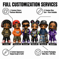 Figurines de personnage d'anime Hip Hop, figurines d'action de dessins animés, ensemble de jouets modèles, ABS, objets de collection