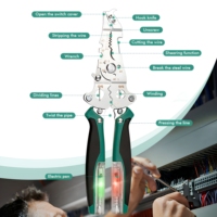 Nouveau design 2026 : Couteau à crochet multifonctionnel, dénudeur de fils pliable, pince multifonction, coupe-ongles et coupe-fils pour électricien
