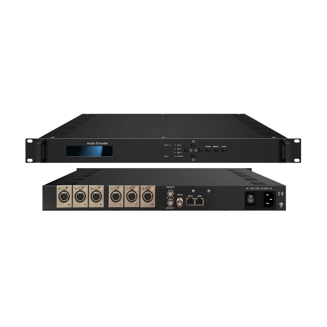 2IN1 Audio Encoder Support AES/EBU Digital Audio and XLR Analog Audio Inputs