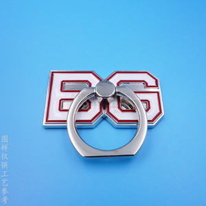 All Metal Painted Phone Ring Holder Zinc Alloy Letter <b>Desktop</b> <b>Stand</b> With Adhesive Back Nickel Color - Product Image 1