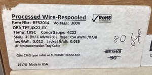 Plc Rf52014 Tray Cle Ora,tpe,4x22,itc 80 Feet / 24 Met Resist 5e-16 for Warranty Product - Product Image 2