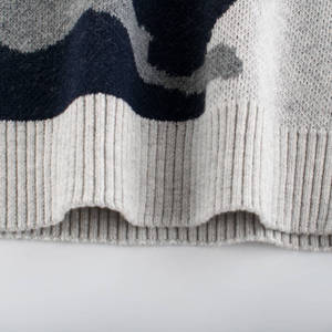 Vêtements d'hiver pour enfants, pull tricoté à motif camouflage pour garçon, vêtements d'extérieur en laine pour tout-petits, automne - Product Image 3