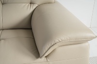 Modernes Ergonomisches Chesterfield Zweisitzer-Ledersofa Ausziehbar Schaumstoffgefüllt Gepolstert für Apartment Villa Wohnzimmer-Dekoration