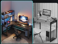 Table de jeu moderne réglable sur mesure pour joueurs professionnels, en forme de L, multifonctionnelle, en bois, élégante, verte