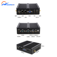 ZOOMWIN Mini PC Industrial al por Mayor, Windows Intel J4125, Carcasa de Metal de Aluminio Completo, Computadora Industrial