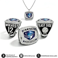 Bague de championnat de football personnalisée pour toutes les équipes, coffret équipe technique locale, bague de championnat de football 2026 pour toutes les équipes