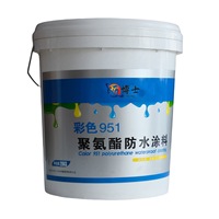 Revêtement imperméable en polyuréthane à base d'eau, membrane liquide hautement élastique anti-fissures pour toiture, sous-sol, sol en béton