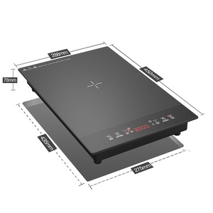 Cuisinière à induction simple ultra mince Nouveau design Table de cuisson à induction portable électrique Boîtier en acier inoxydable à commande tactile intégré - Product Image 2