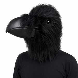 <span class=keywords><strong>Masque</strong></span> de cosplay d'oiseau <span class=keywords><strong>en</strong></span> <span class=keywords><strong>latex</strong></span> Black Raven, <span class=keywords><strong>masque</strong></span> intégral avec bec long, fourrure noire et yeux réalistes pour les fêtes d'Halloween et de Pâques, tendance - Product Image 1