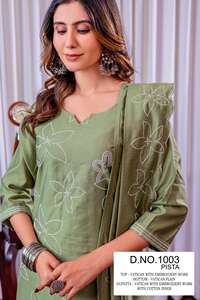 ARTRIDDHS Venta al por mayor Formal Kurti Set con pantalón y Dupatta Fabricado en India - Product Image 6