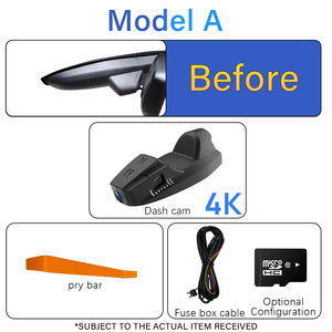 Cámara para Coche ACARCAM 4K con Doble Lente, Sensor G, Visión Nocturna y Monitor de Estacionamiento para Ford Kuga 2013-2017 <span class=keywords><strong>Escape</strong></span> 2013-2019 - Product Image 4