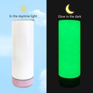 Gobelet intelligent avec haut-parleur et écran de 20 oz, blanc, vierge pour sublimation, design droit - Product Image 3