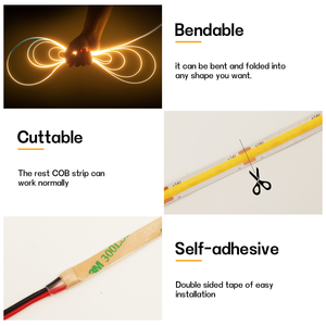 Bande LED flexible extérieure personnalisable, 12V 24V 480 LED, étanche, 5m, COB, adressable - Product Image 3