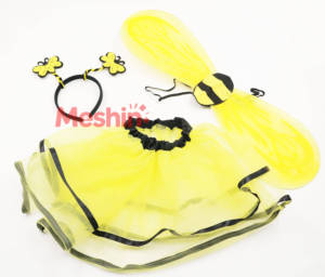 Conjunto de Falda Tutú de Abeja MS Honeybee, Disfraz de Halloween para Niños, Disfraz de Abeja Hada, haolan HASY-002, Hecho a Mano, Poliéster Digital - Product Image 1
