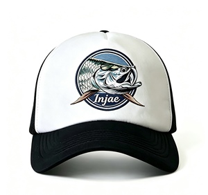 Gorra de Pesca Trucker Personalizada de 5 Paneles con Espuma Frontal y Malla Transpirable en la Parte Trasera, Gorra de Béisbol para Verano y Actividades al Aire Libre - Product Image 1