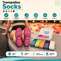Nouvelles chaussettes antidérapantes en coton pour femme, design de marque, chaussettes de trampoline, chaussettes jacquard colorées à motif East Crew, chaussettes personnalisées antidérapantes