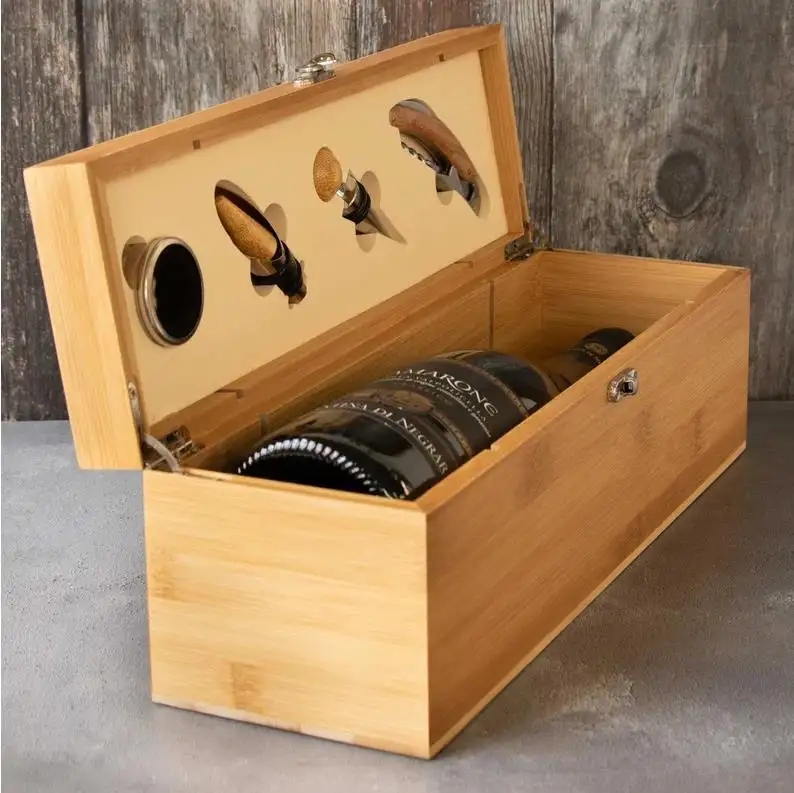 High quality and exquisite wooden wine gift box set as a Father's Day/Anniversary/Birthday/Wedding gift