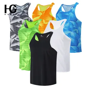 Custom Men's Summer Hot Loose Sports Gym Singlets Fashion Casual Men's Gym Workout Vest Running Breathable Tank Top Men