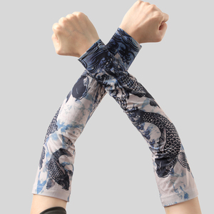 Manguitos de protección solar transpirables con estampado de <span class=keywords><strong>tatuajes</strong></span>, estilo chino de moda, anti-UV, para verano - Product Image 6