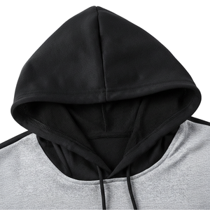 Sudadera con Capucha Gris para Hombre con Detalles Negros, Corte Regular, Informal, de Felpa Francesa, para Otoño - Product Image 1