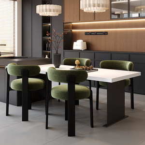<span class=keywords><strong>Sedia</strong></span> da Pranzo Semplice in Legno Massello e Pelle Stile Retrò con Schienale Imbottito, Adatta per Ristoranti, Hotel, Appartamenti e Centri Commerciali - Product Image 5
