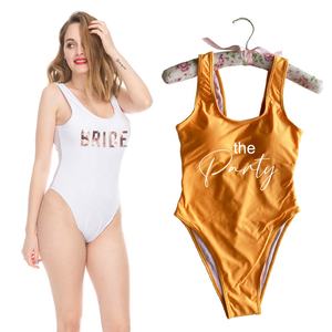 Logotipo personalizado traje de baño una pieza novia escuadrón traje de - Product Image 1