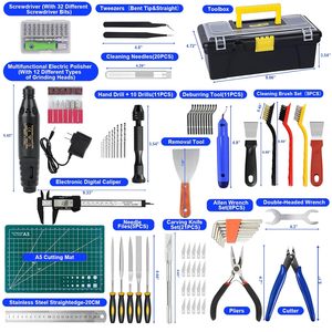 Kit di Strumenti per Stampante <span class=keywords><strong>3D</strong></span> da 135 Pezzi: Macchina per Pulizia Ugelli e Lucidatura, Strumento per Sbavatura per Stampanti <span class=keywords><strong>3D</strong></span> e Modellatori - Strumenti Base per Rimozione/Modellatura - Product Image 2