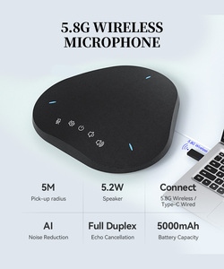 Réunion <span class=keywords><strong>en</strong></span> <span class=keywords><strong>ligne</strong></span> professionnelle Daisy Chain 360 ° omnidirectionnel RF5.8G Microphone sans fil pour <span class=keywords><strong>conférence</strong></span> téléphonique - Product Image 6