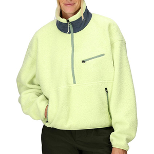 CONMR Men's <strong>Jacket</strong> for Men <strong>Lime</strong> <strong>Green</strong> Lightweight Hiking <strong>Jacket</strong> Fleece Half-Zip Stand-Collar <strong>Jacket</strong> for Outdoor Mountain - Product Image 4