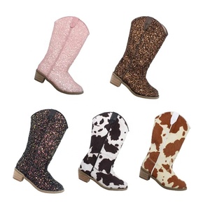 Vendita all'ingrosso horse Kids Dress scarpe in pelle Oxford stampa ragazze Kids Knee High <span class=keywords><strong>Cowboy</strong></span> Glitter <span class=keywords><strong>stivali</strong></span> - Product Image 1